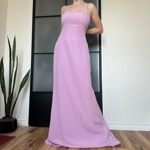 90s Vintage Blush Pink Crystal Detail Straps Prom Slip Dress